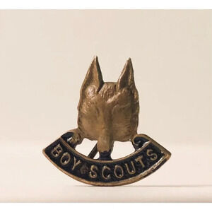 Vintage Boy Scouts Badge Wolf Head  Pin